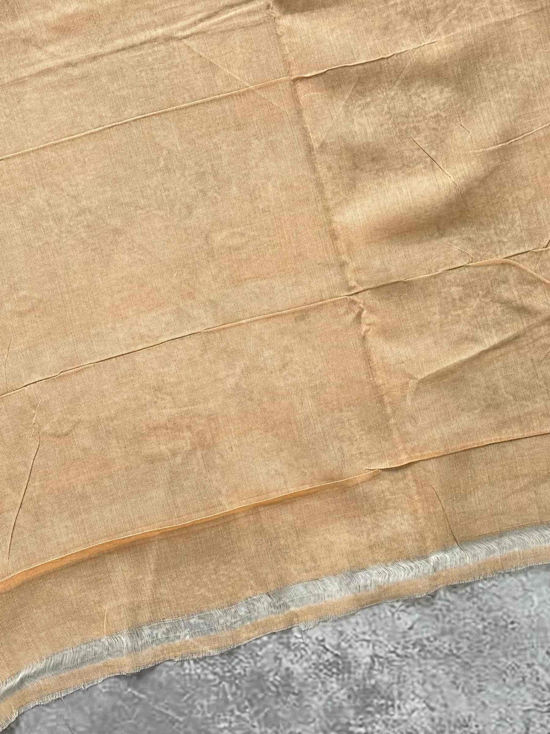 Handloom Bengal Cotton Jamdani Saree in Soft Beige with Woven Motifs