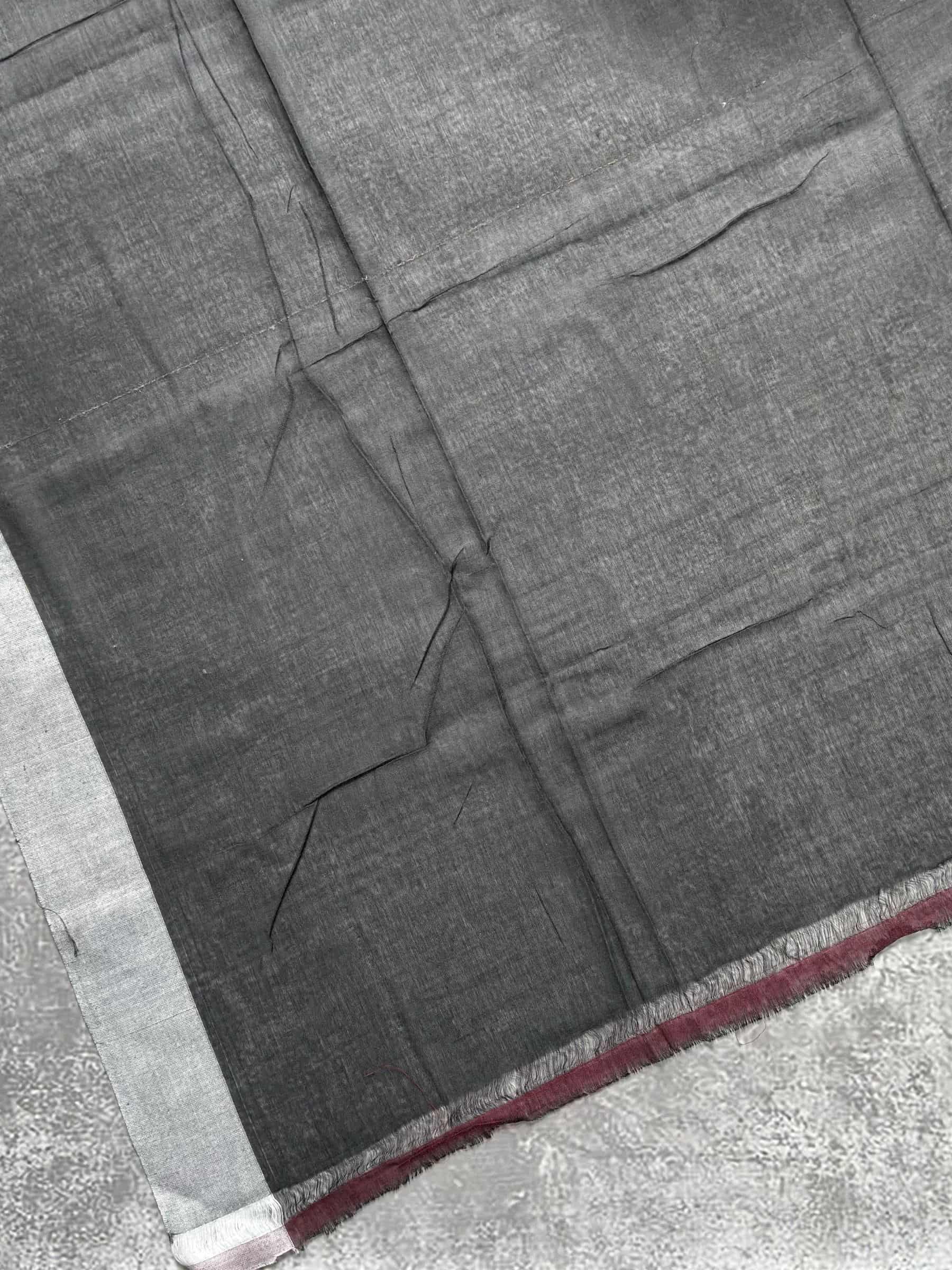 Handloom Bengal Cotton Jamdani Saree in Black
