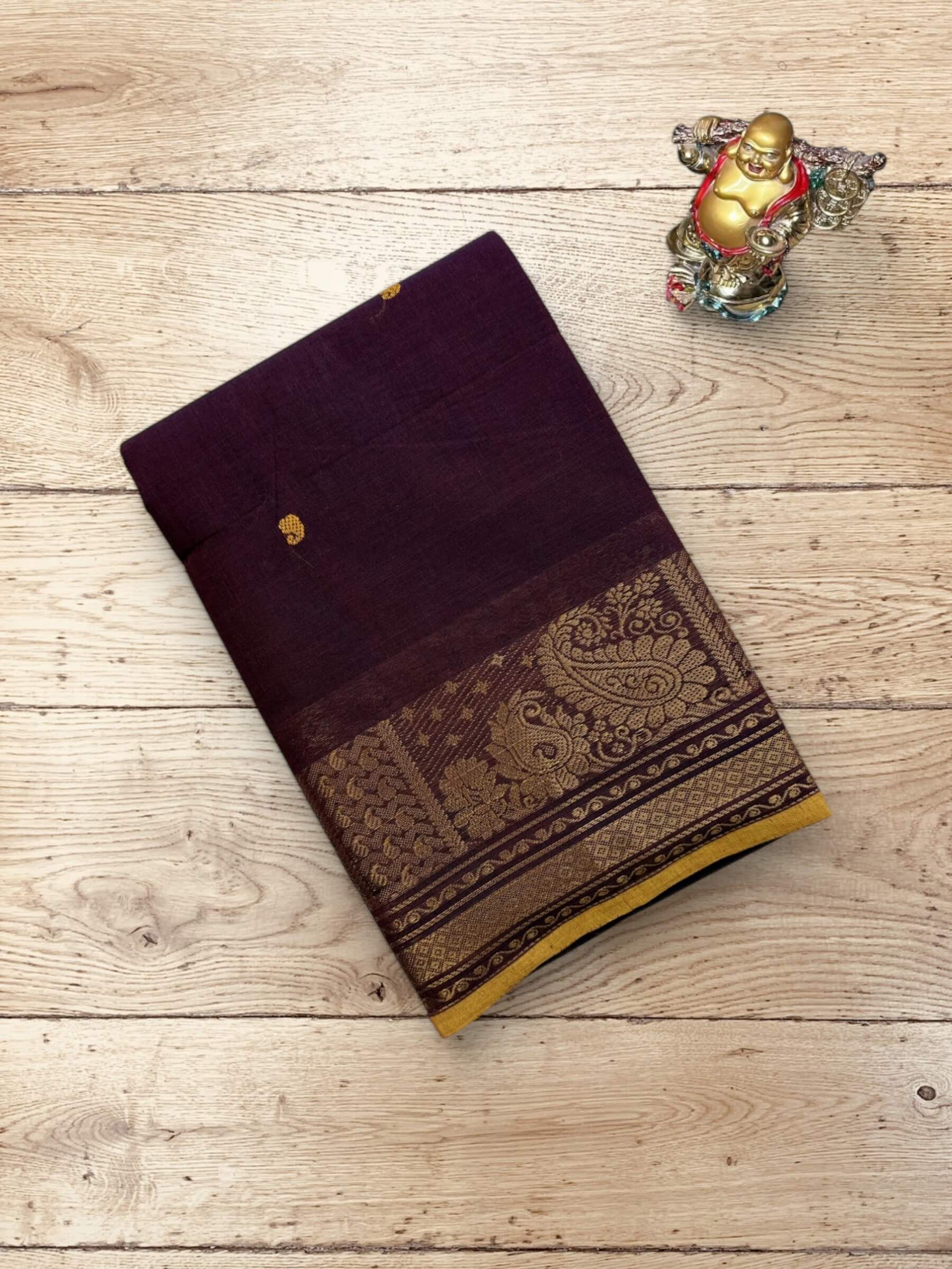 Kanchi Cotton Saree in Purple
