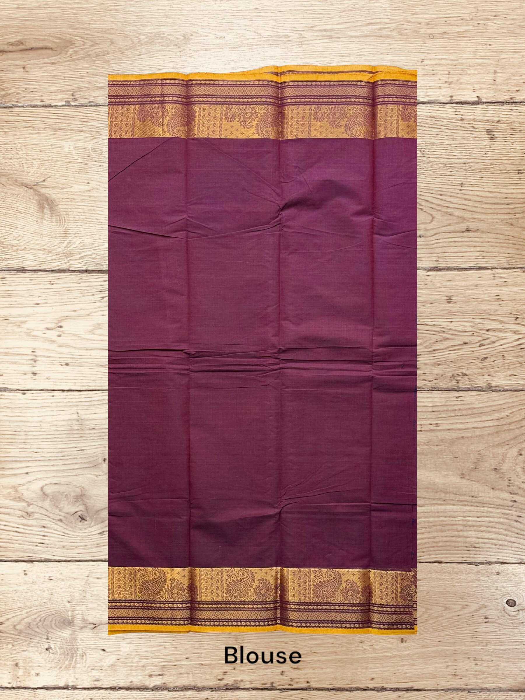 Kanchi Cotton Saree in Purple