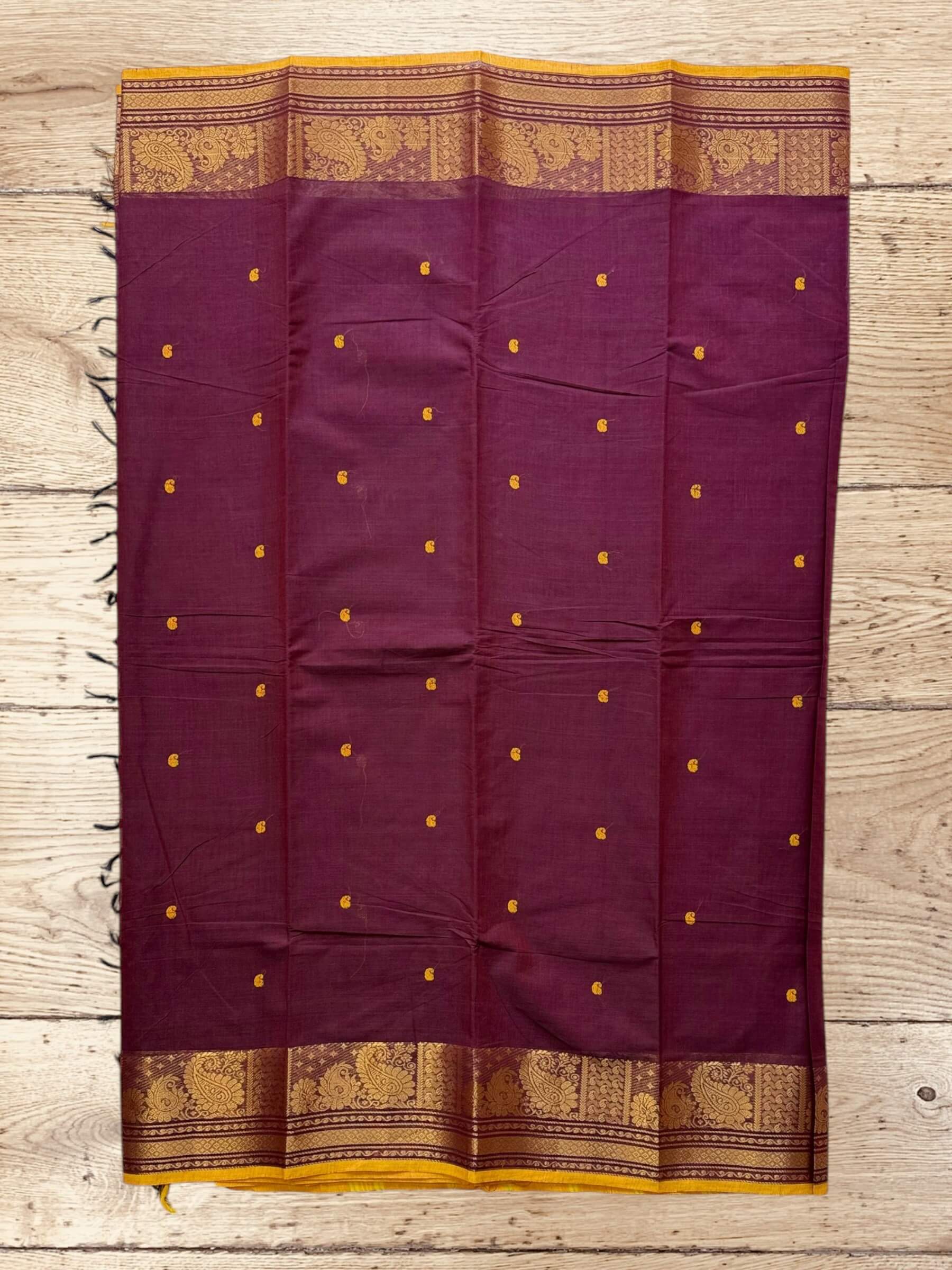 Kanchi Cotton Saree in Purple
