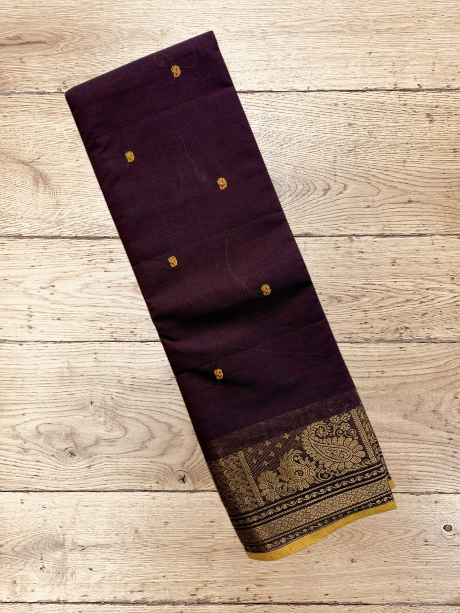 Kanchi Cotton Saree in Purple