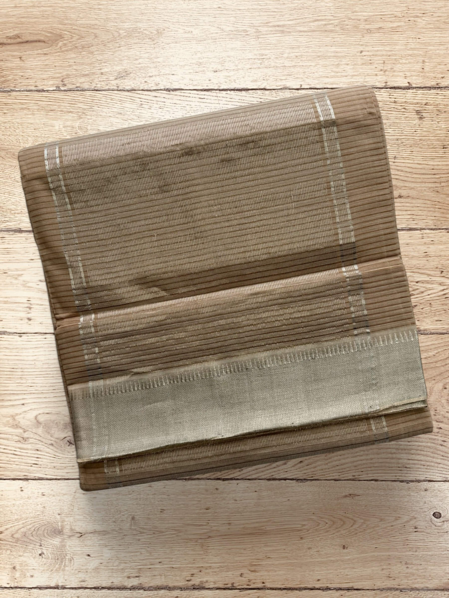 Handloom Mangalagiri Cotton Saree in Brown