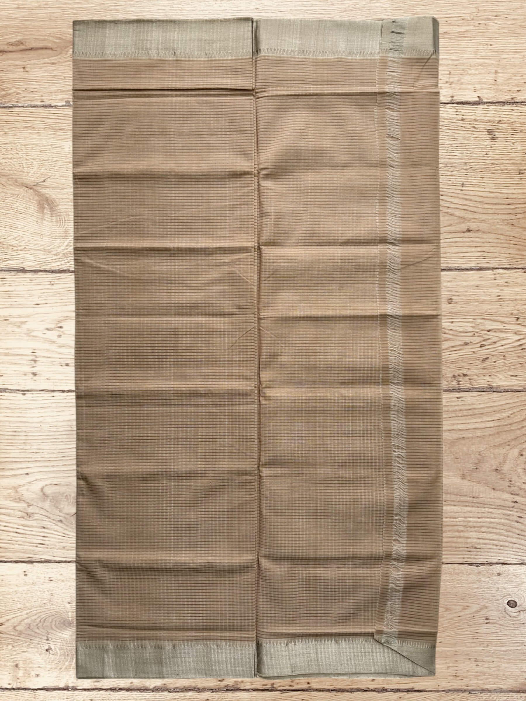 Handloom Mangalagiri Cotton Saree in Brown