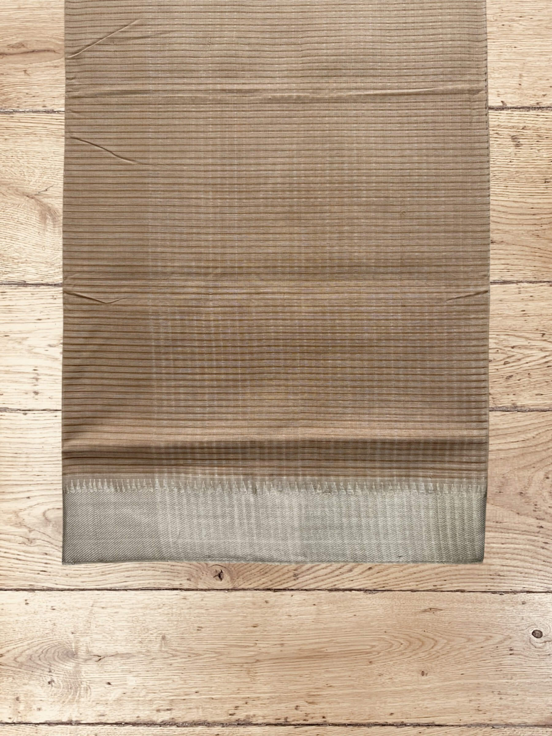Handloom Mangalagiri Cotton Saree in Brown