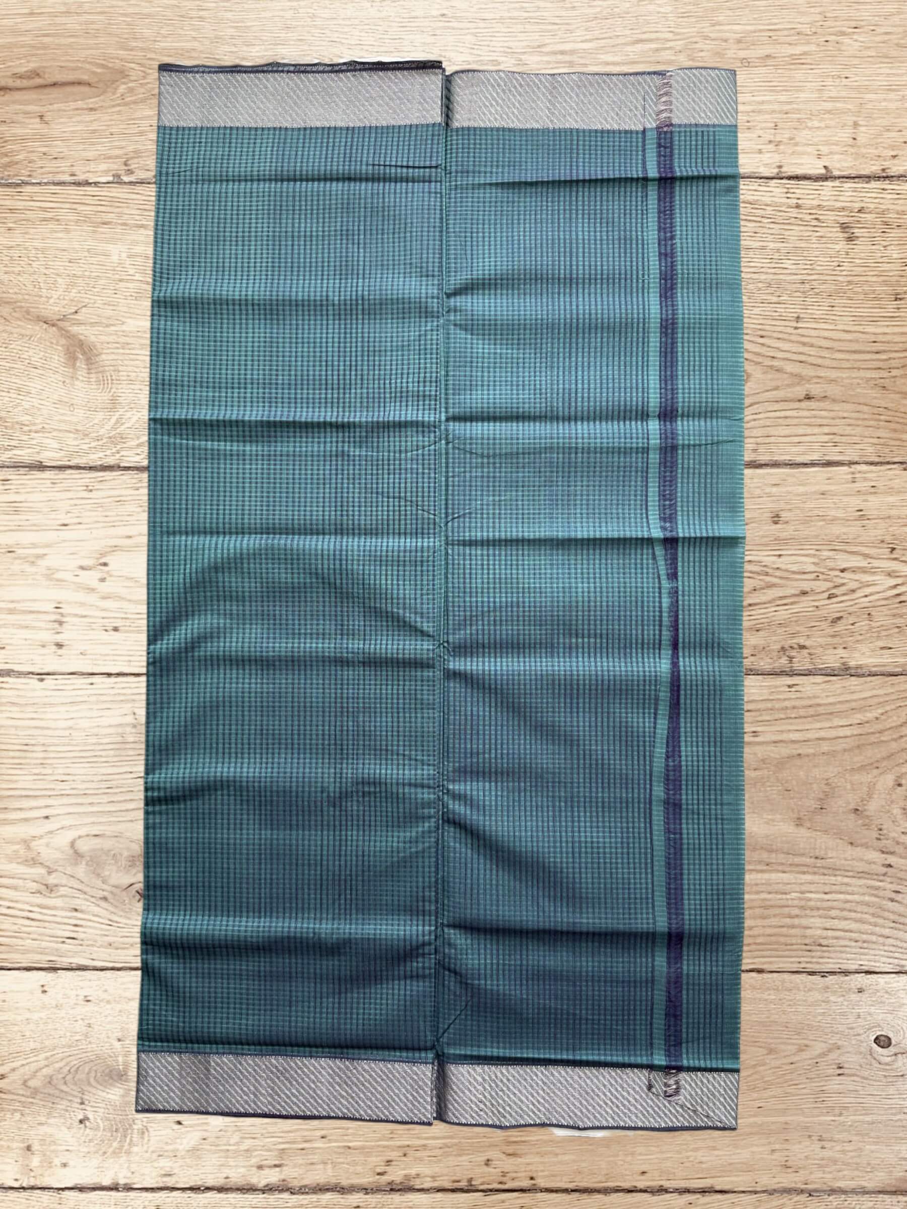 Handloom Mangalagiri Cotton Saree in Green