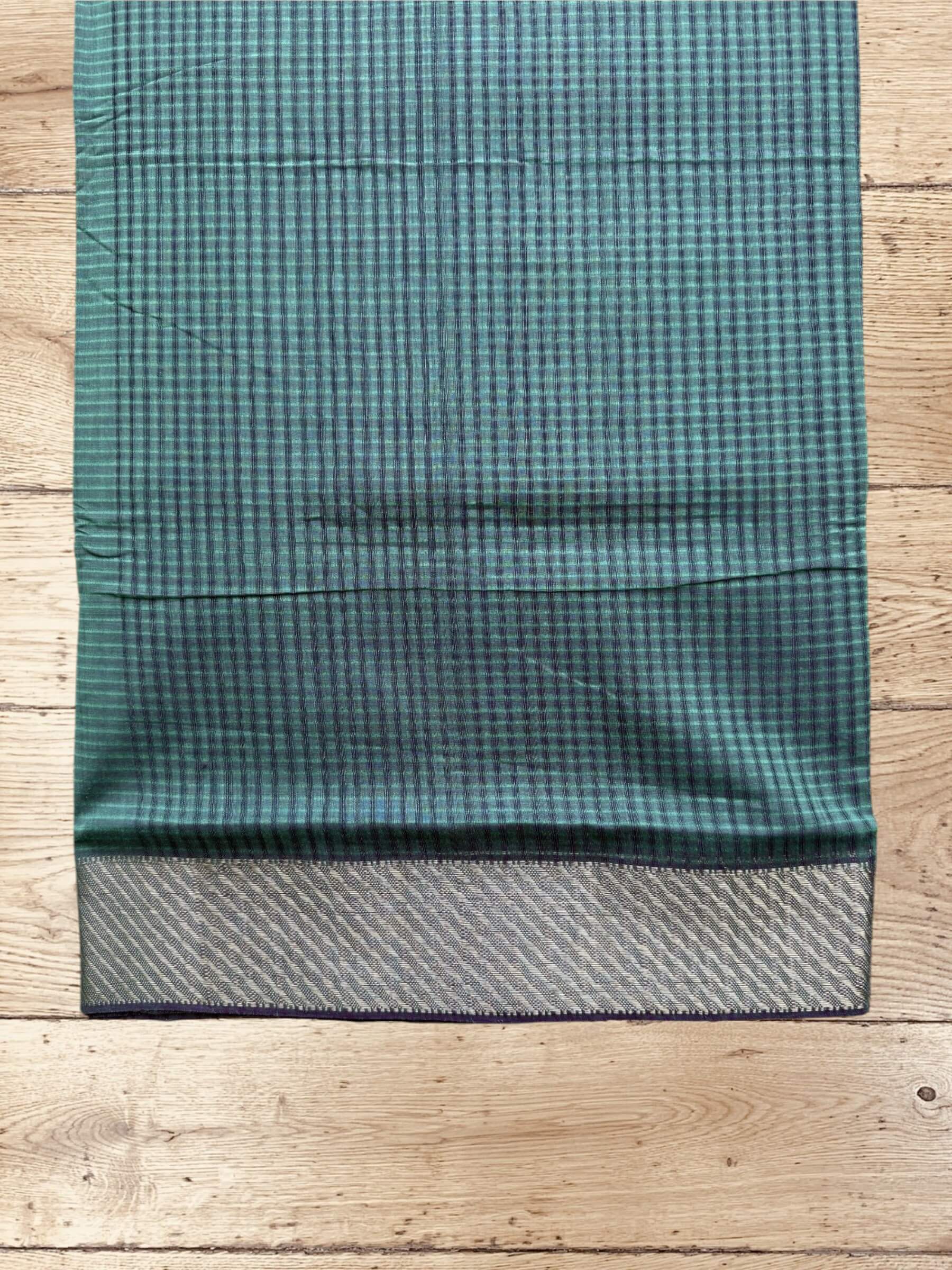 Handloom Mangalagiri Cotton Saree in Green