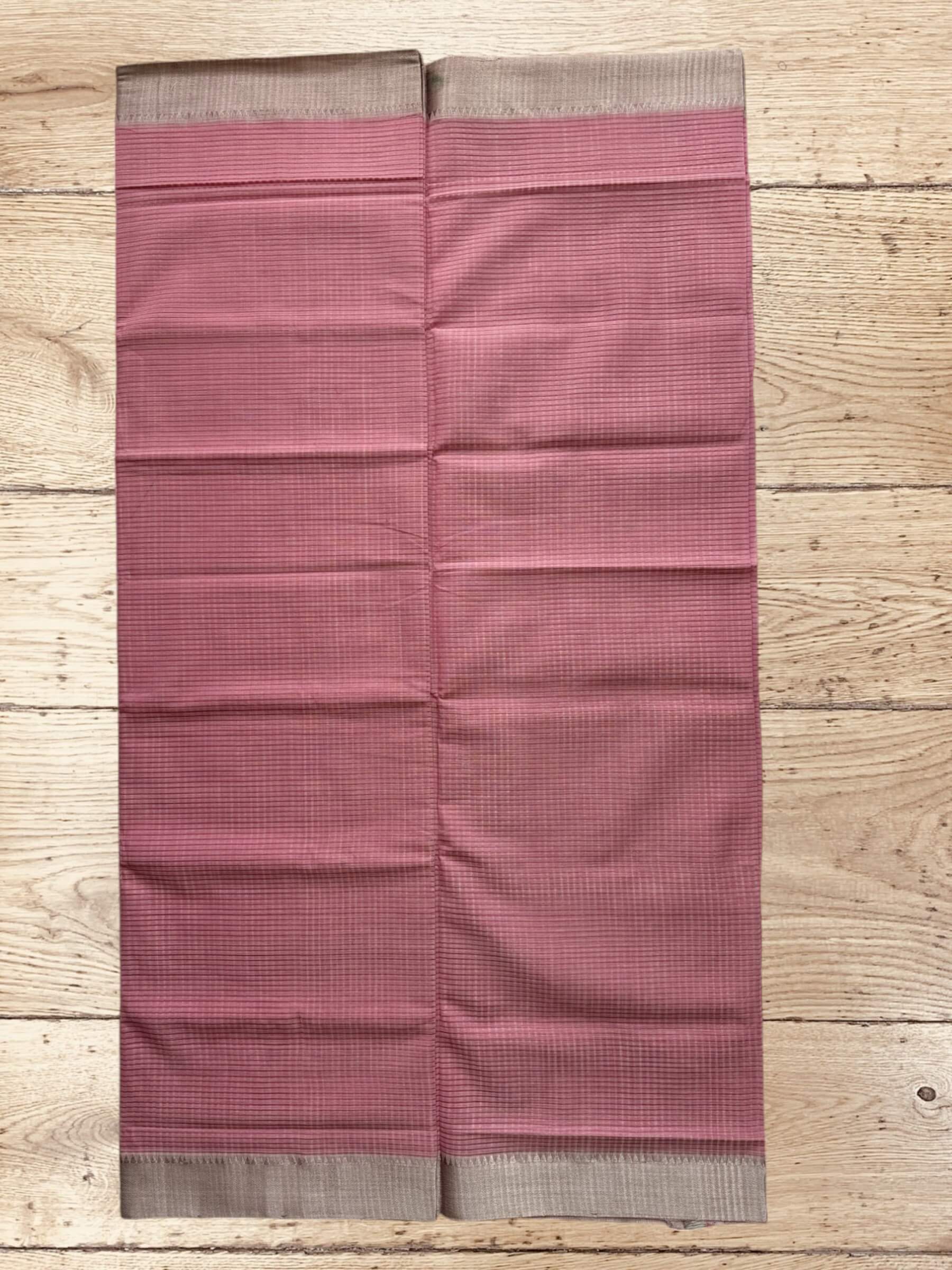 Handloom Mangalagiri Cotton Saree in Pink