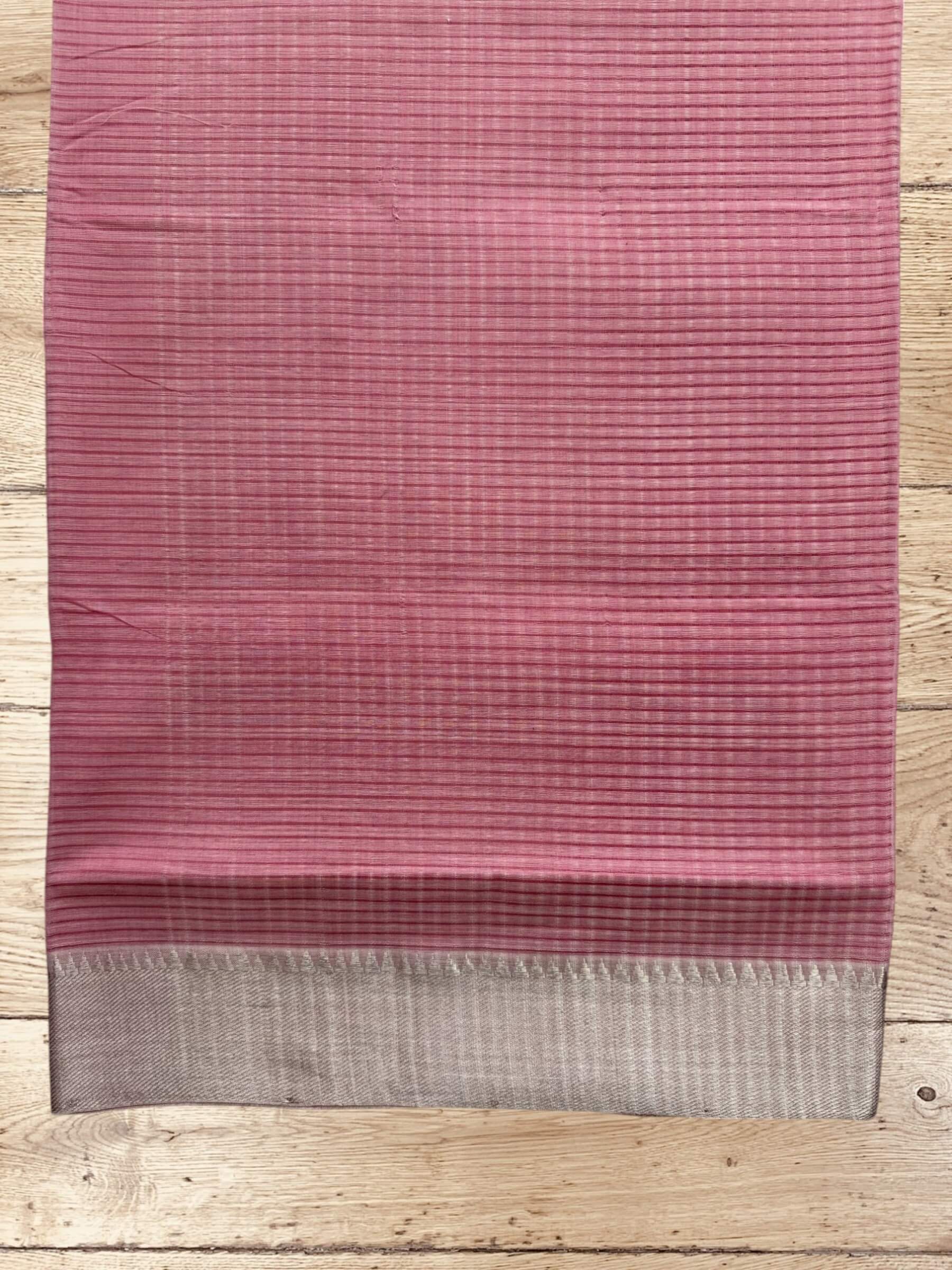 Handloom Mangalagiri Cotton Saree in Pink