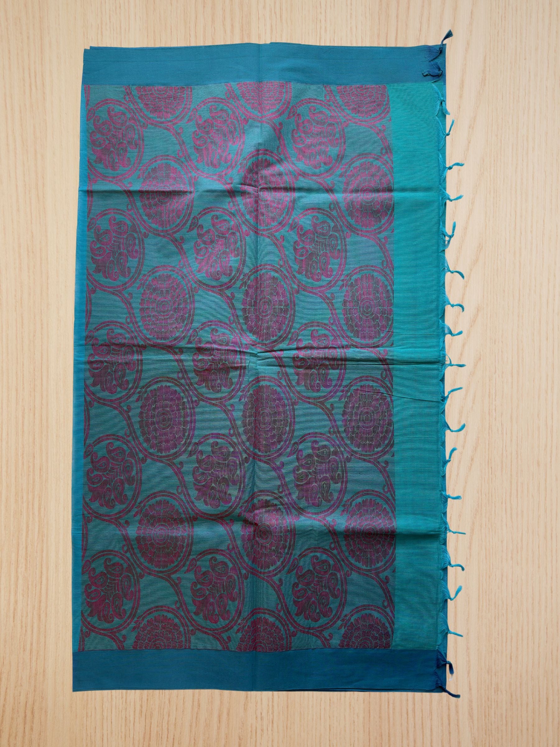 Handloom Negamam Cotton Saree in Blue
