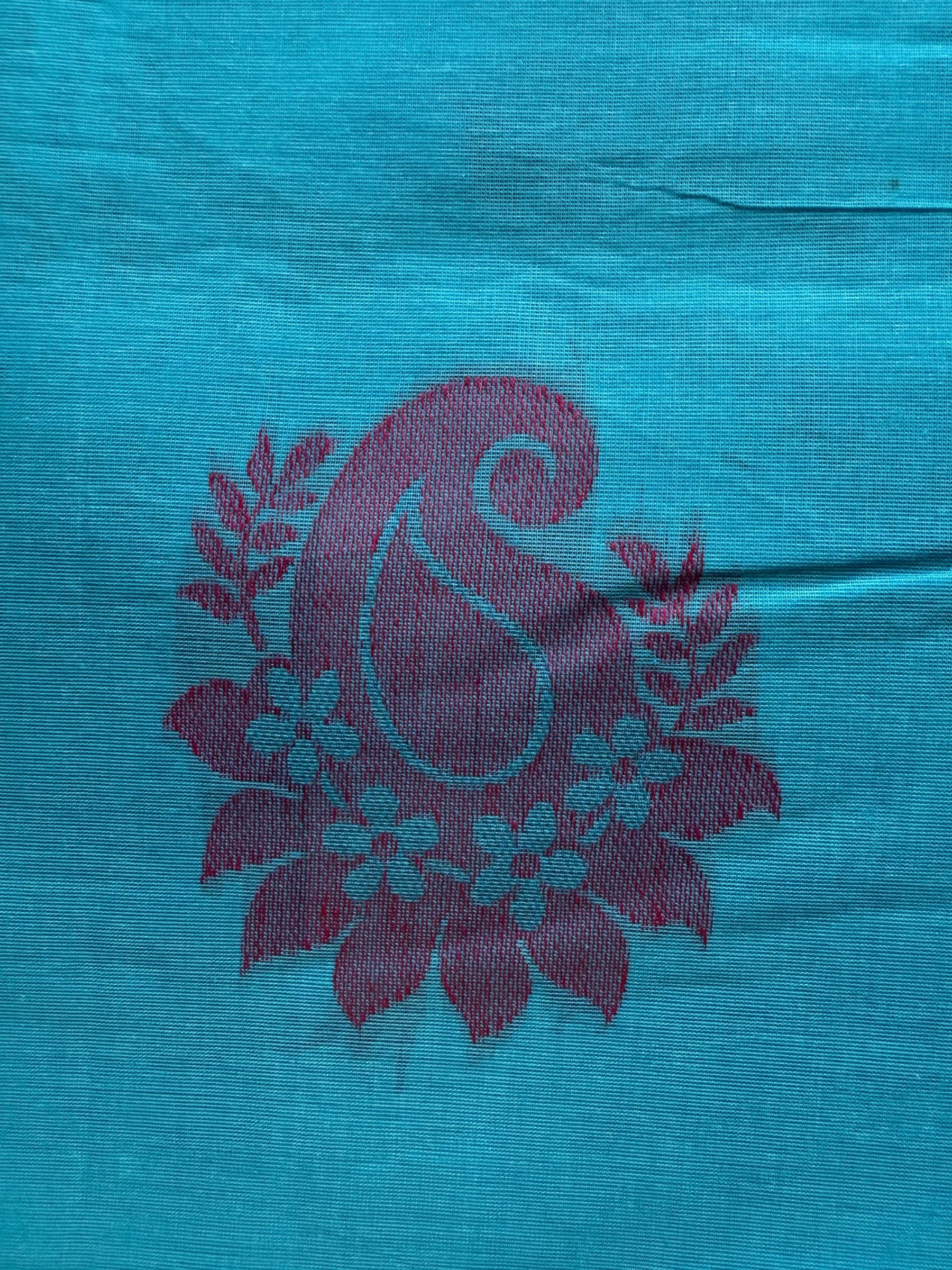 Handloom Negamam Cotton Saree in Blue