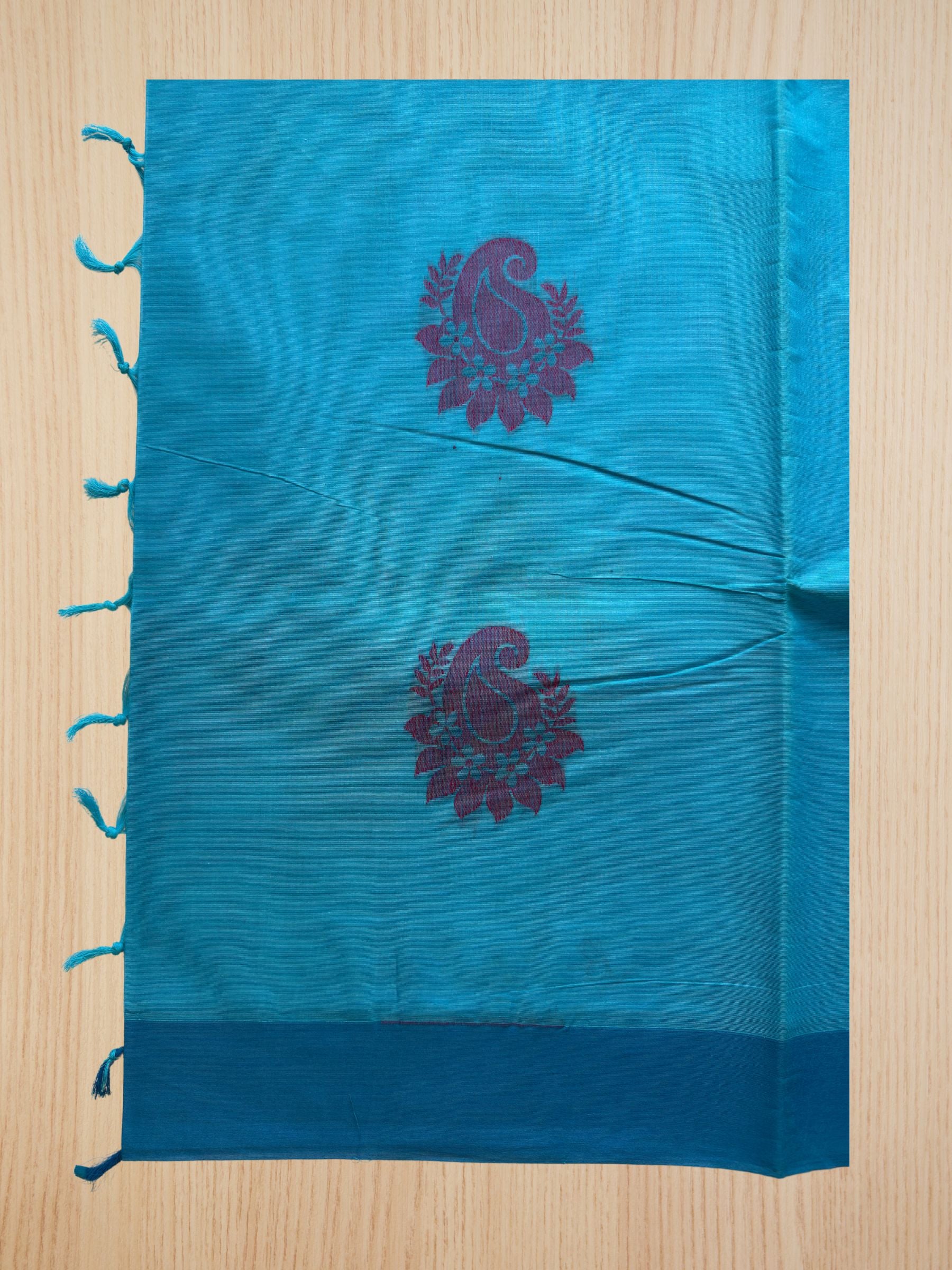 Handloom Negamam Cotton Saree in Blue