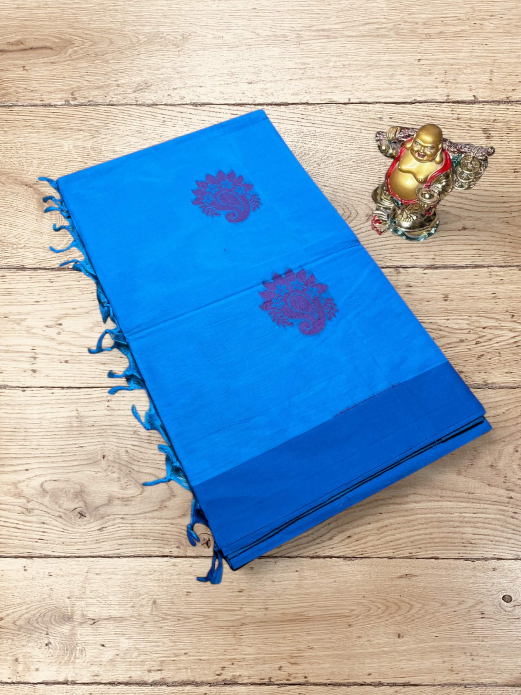 Handloom Negamam Cotton Saree in Blue
