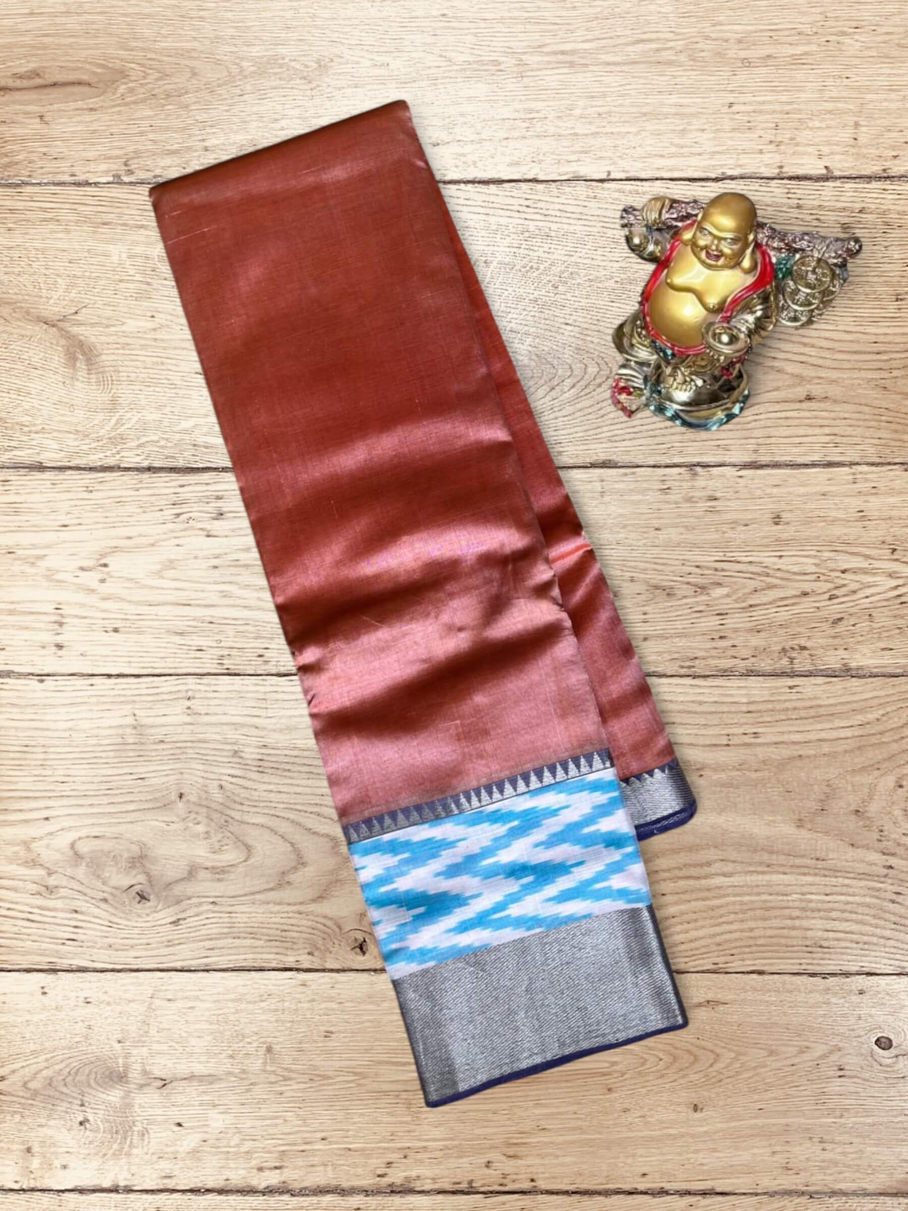 Handloom Mangalagiri Silk Cotton Saree in Peach