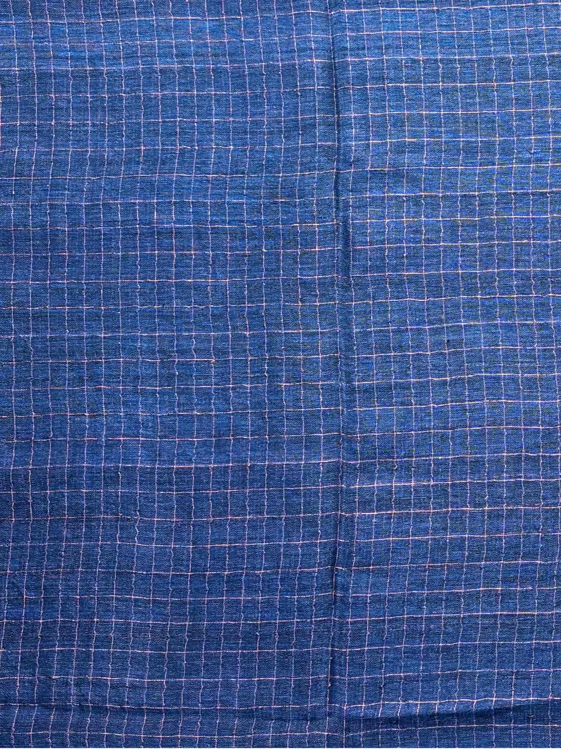 Handloom Linen Saree in Blue