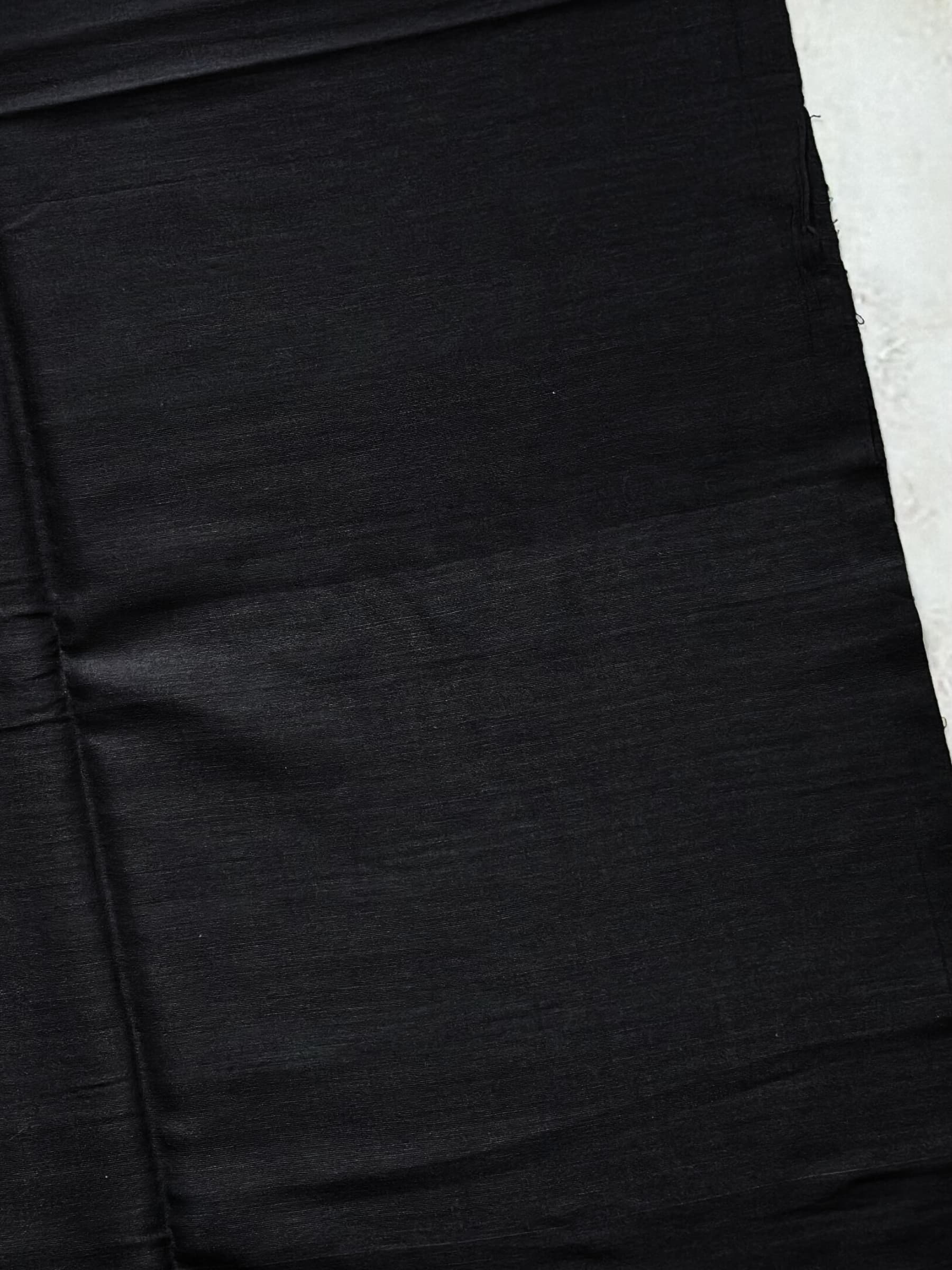 Handloom Bengal Cotton Saree – Black With Multicolor Butti