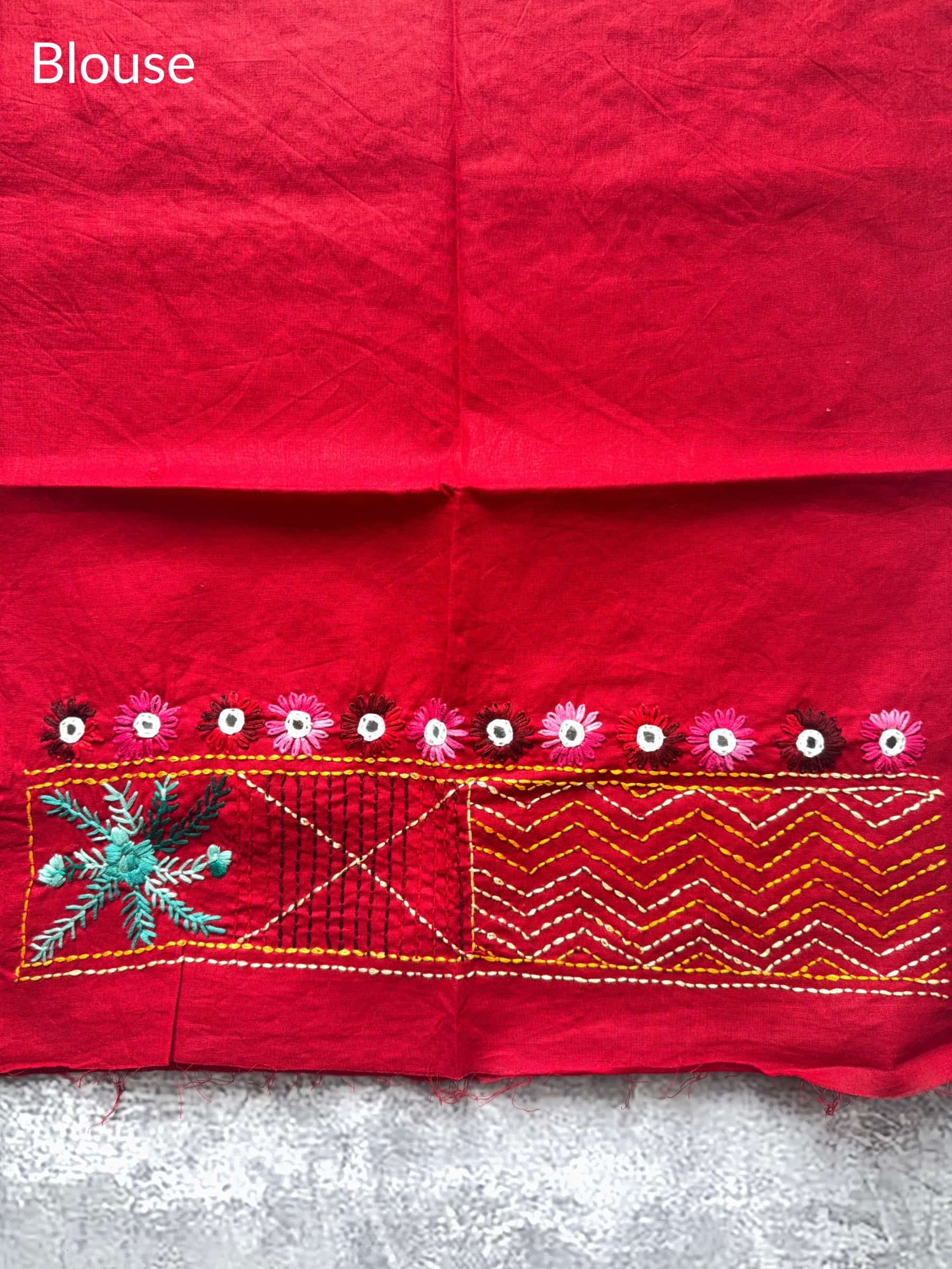 Handloom Dhonekhali Cotton Saree with Hand Embroidery in Teal Blue