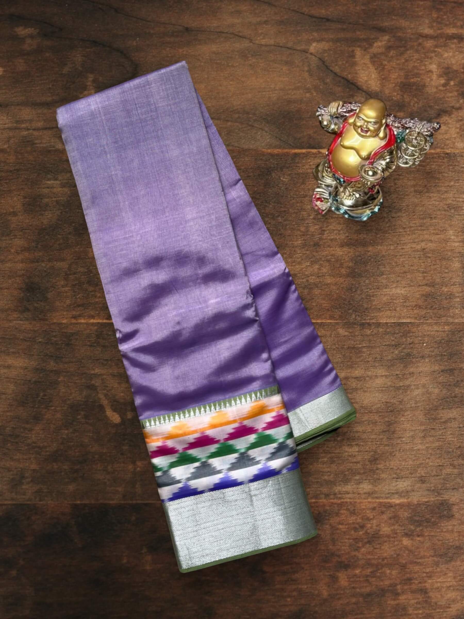 Handloom Mangalagiri Silk Cotton Saree in Lavender