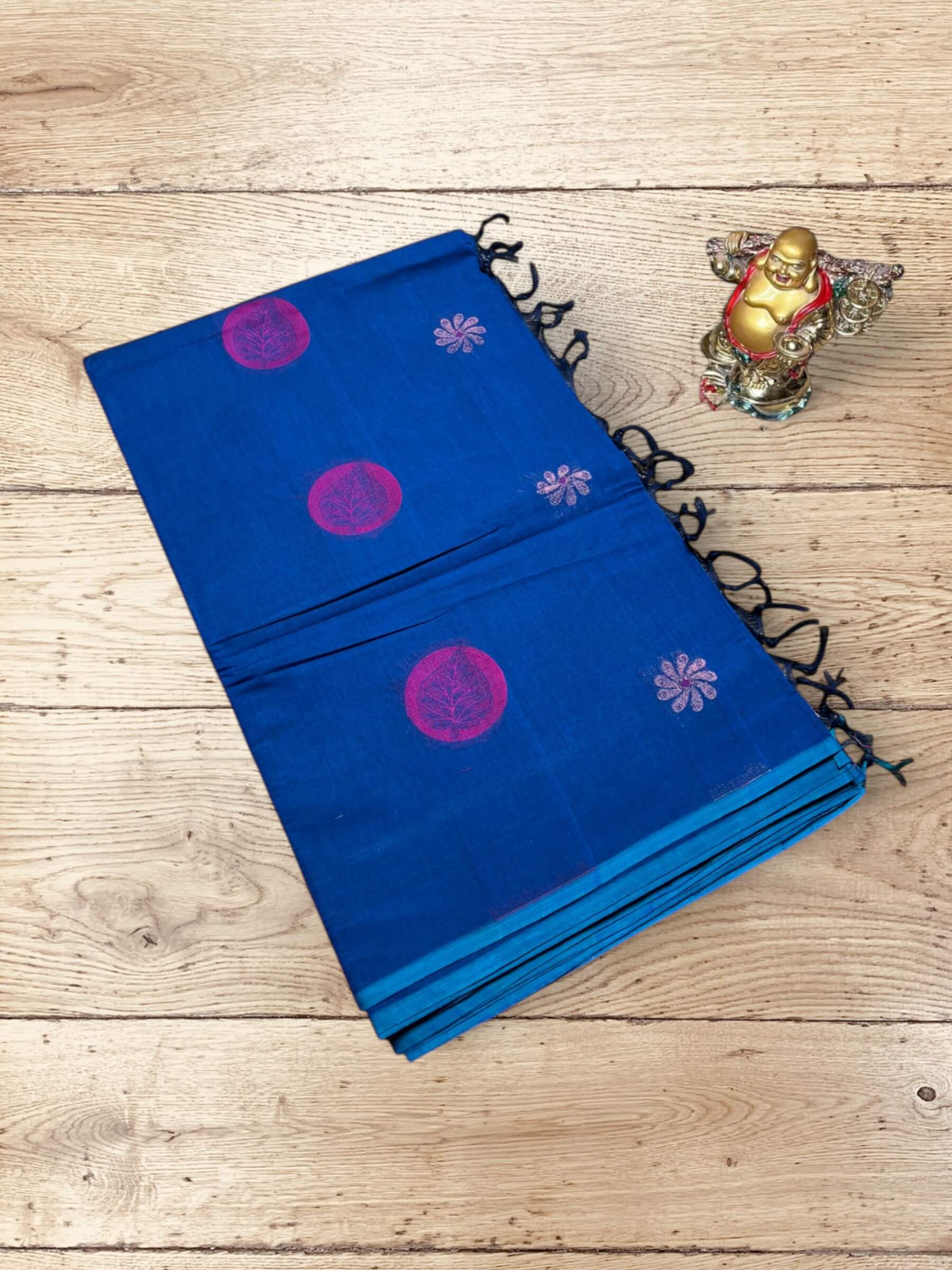 Handloom Negamam Cotton Saree in Blue